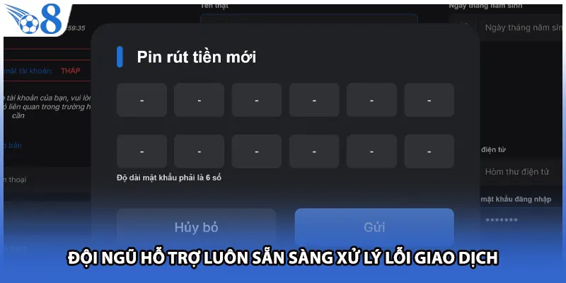 Đội ngũ hỗ trợ luôn sẵn sàng xử lý lỗi giao dịch